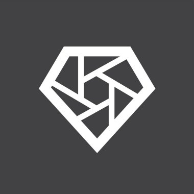 Mücevher ve fotoğrafçı logosu için elmas ve kamera yaratıcı logo tasarımları.