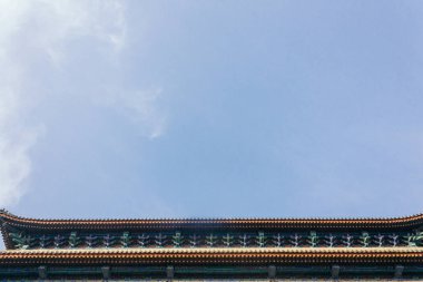 güneşli bir günde Tiananmen Meydanı Pekin, Çin güneyinde yer alan yatay atış Zhengyangmen Kapısı (Qianmen)