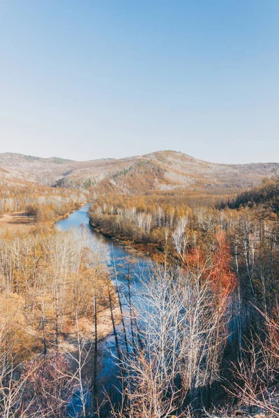 Moutain Landscape River Lake Forest Inner Mongolia Hulunbeier — Stock Photo, Image