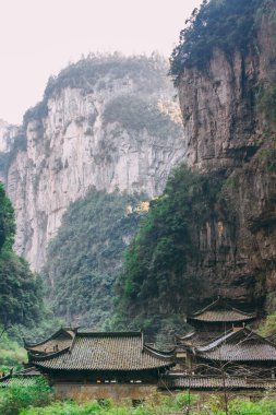 Chongqing Çin, üç doğal köprü, Wulong antik doğal köprü manzara alan, Wulong Milli Parkı, Çin'deki ünlü Vadisi