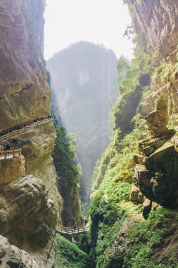 Chongqing Çin, üç doğal köprü, Wulong antik doğal köprü manzara alan, Wulong Milli Parkı, Çin'deki ünlü Vadisi