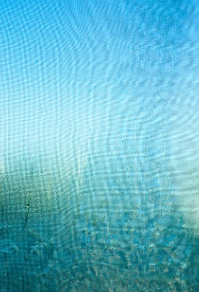 pencere, buz ve ufak ağ cam örtmek Frost ve buz kalıpları