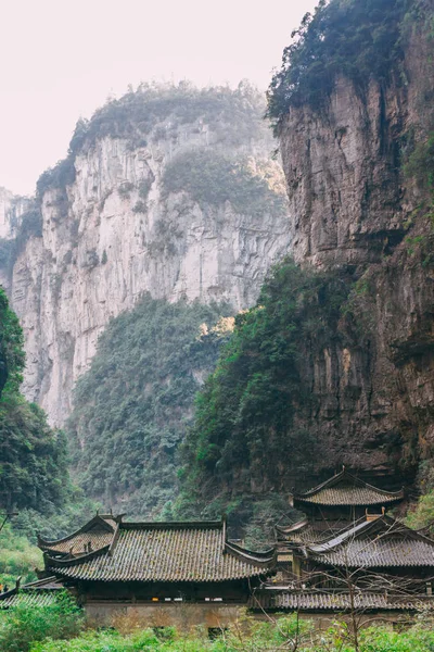 Чунцин Китай Три Природных Мостов Wulong Древних Природных Мостов Живописной — стоковое фото