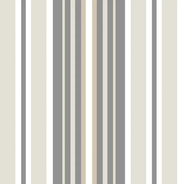 Classic shirting stripe in warm neutral colors, white, hues of brown, grey. Seamless vector pattern. Great for textiles, stationery, home decor, gift wrapping paper, product packaging. Sophisticated. — Stock Vector