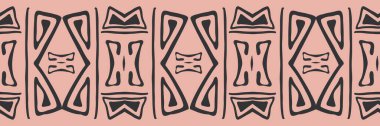 Pembe ve siyah, basit bir Aztek tarzı. Basit bir el yazısı ile halk tarzı etnik ya da kabile bayrağı. Dekoratif geometrik tasarım. Kurdele, kenar, süsleme, etiket, paketleme için