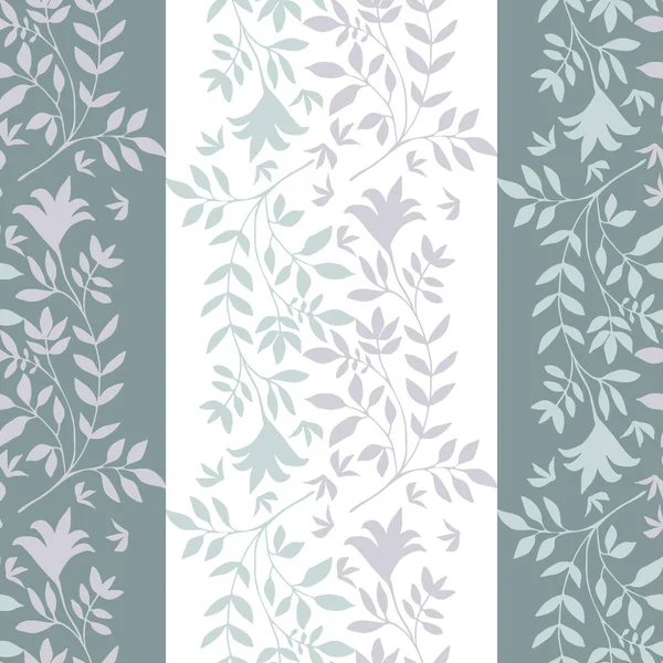 Elégant effet jacquard prairie sauvage herbe sans couture motif vectoriel fond. Lilas rayé, sarcelle, fond blanc de feuilles design damassé géométrique. Feuillage botanique baroque imprimé partout. — Image vectorielle