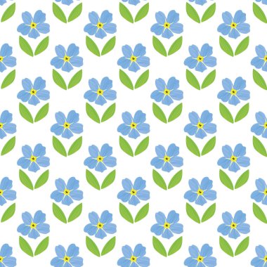 Mavi Unutma-Beni-Çiçeksiz desenli değil. Resmedilmiş suluboya efektlerin güzel arkaplanı Mysotis çiçek grupları. El yapımı botanik tasarımı. Bahar konsepti için her şey hazır.