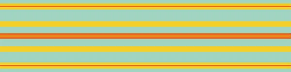 열 대 파랑, 노랑, 주황 벡터는 바다없는 경계에 걸쳐 있다. 얇고 굵은 줄무늬가 있는 배너. 재미있는 수평 기하학적 배경. 리본, 트림, 제련을 위한 뜨거운 여름 줄무늬 디자인 — 스톡 벡터