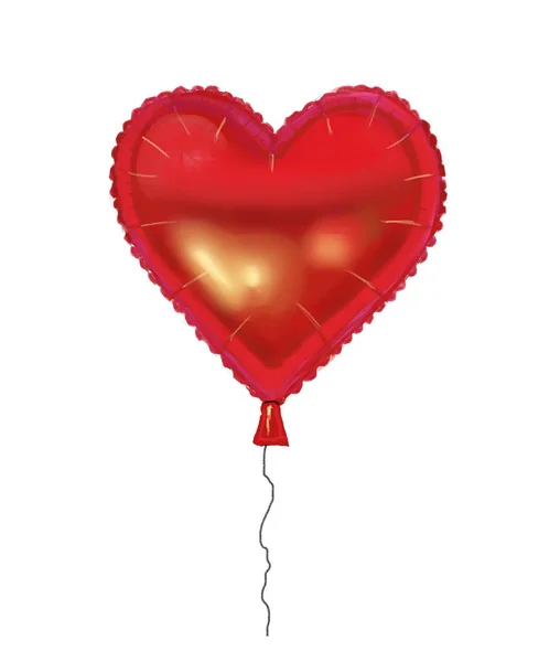 Herzförmiger Folienballon — Stockfoto
