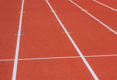 Pist işareti bir atletizm yolda