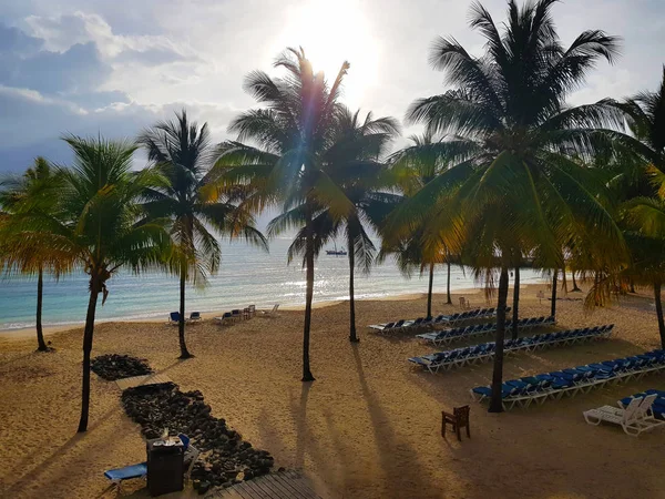 Witte Zand Turquoise Water Het Caribische Strand Jamaica — Stockfoto