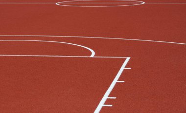 Basketbol alan çeşitli satırları ile
