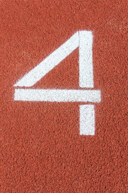 Pist işareti bir atletizm yolda