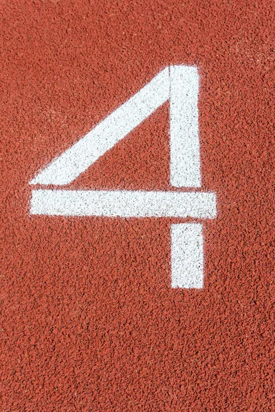 Pist işareti bir atletizm yolda