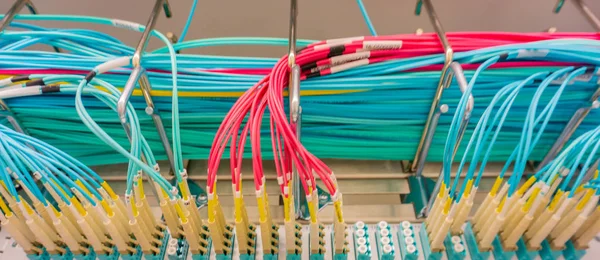 Network switch connections for network cable RJ45 and cable fiber optic cable