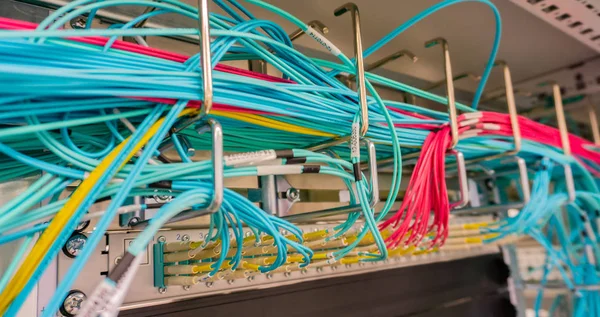 Network switch connections for network cable RJ45 and cable fiber optic cable