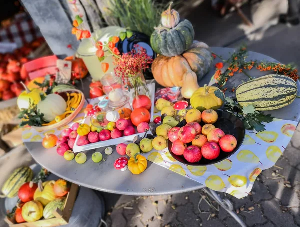 Pumpkin Thanksgiving Market Stock Image