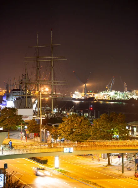 Anlegestelle Und Hafen Hamburg Hamburger Hafen — Stockfoto