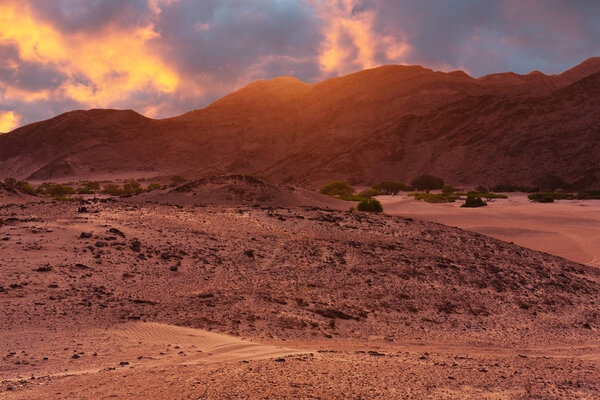 Desert planet landscape in science fiction Still as Composing