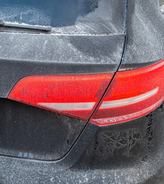 Ventana Del Coche Congelada Inicio Del Invierno — Foto de Stock