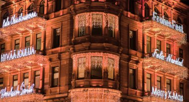 Noel ışıkları Hamburger Hof Hamburg şehir merkezinde