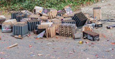 WEKO havai fişek çöp New Year's Eve 2018 2019 sonra