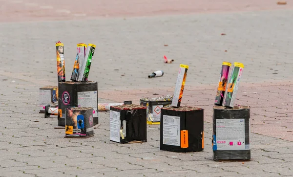 Weko Fuochi Artificio Spazzatura Dopo Capodanno 2018 2019 — Foto Stock