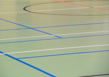 Hentbol salonu zemin bir spor salonunda