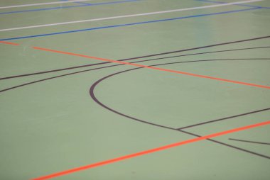 Hentbol salonu zemin bir spor salonunda