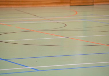 Hentbol salonu zemin bir spor salonunda