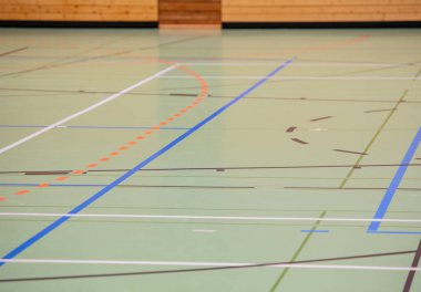 Hentbol salonu zemin bir spor salonunda