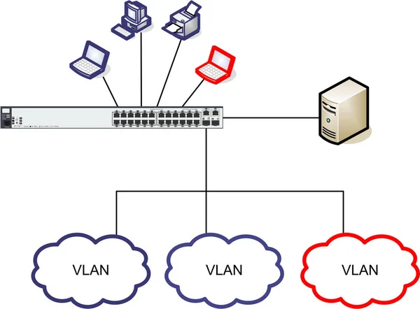 Network Diagram Showing Construction Network Strukture Illustration — Stock Photo, Image