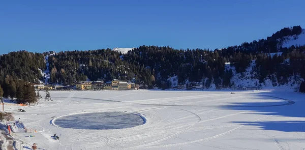 Besneeuwde Landschap Het Skigebied Kaprun Oostenrijkse Alpen — Stockfoto