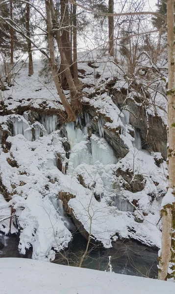 Eiszapfen Von Einem Wasserfall Skigebiet Kaprun — Stockfoto