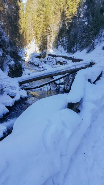 Eiszapfen Von Einem Wasserfall Skigebiet Kaprun — Stockfoto