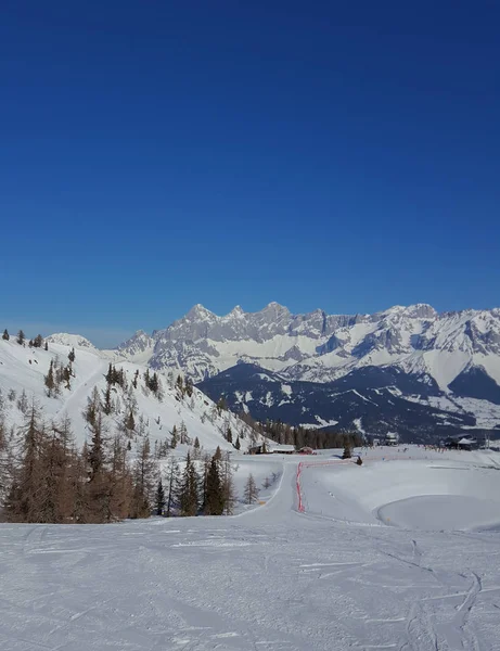 Sneeuw Bedekt Berglandschap Het Skigebied Kaprun Oostenrijkse Alpen — Stockfoto