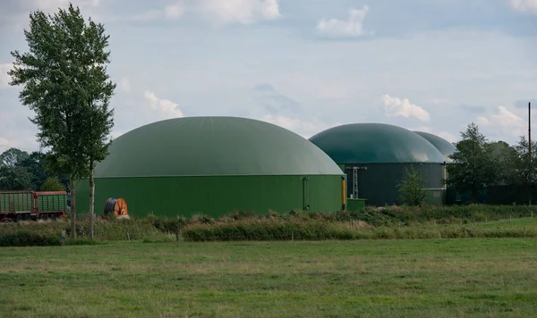 Fábrica Biogás Para Geração Energia Energia — Fotografia de Stock