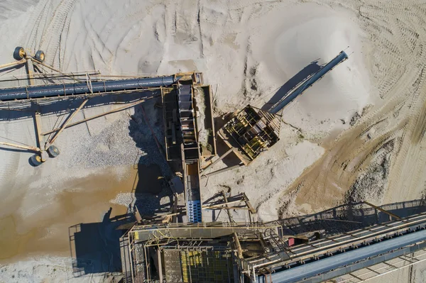 Gravel Quarrying Gravel Pit Drone Flight — Stock Photo, Image