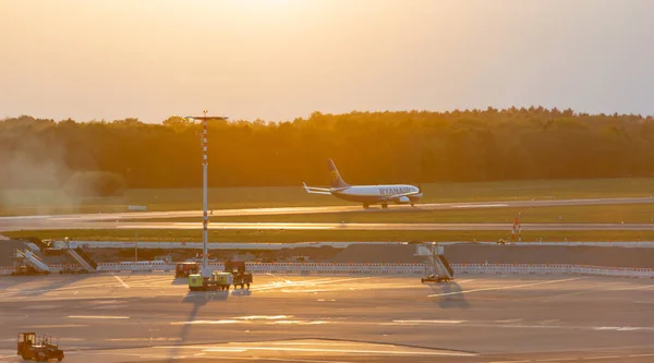 Airplane Handling Gate Hamburg Airport — Stock Photo, Image