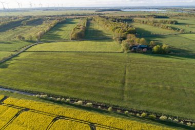 İnsansız hava araçları bir tecavüz alanının üzerinde uçuyor.