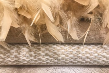 Yumuşak kumaşlar pamuk, alpaka ve mohair yün bir doku olarak fotoğraflandı