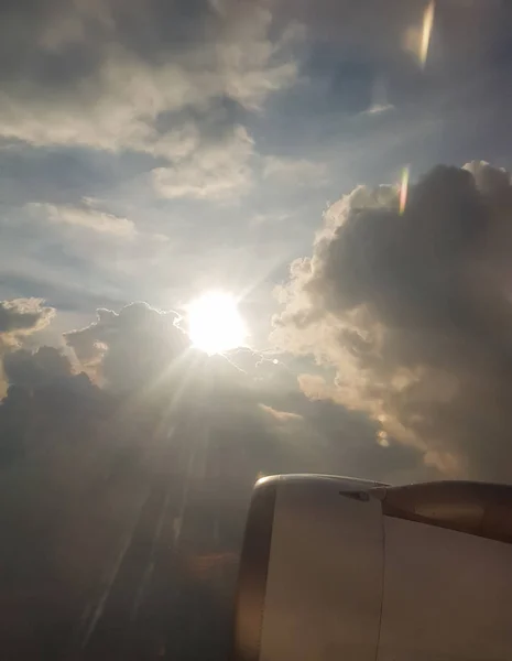 Annäherung Die Malediven Mit Blick Auf Den Horizont — Stockfoto