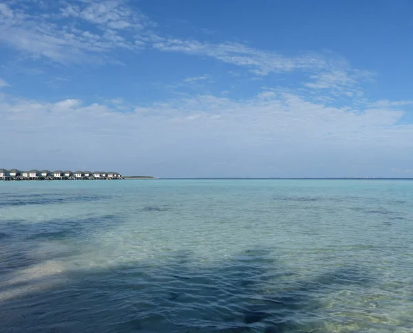 Sabbia Bianca Acque Turchesi Sulla Spiaggia Dell Oceano Indiano Alle — Foto Stock
