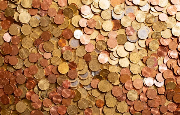 Euróérmék Különböző Valutaváltó Pénzügy Háttérként Fényképezett — Stock Fotó