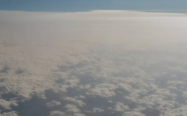 Vista Aérea Dos Campos Nuvens Acima Das Nuvens — Fotografia de Stock