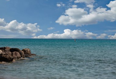 Akdeniz ve Horizon 'daki yanardağ güneydeki Kos Yunanistan adasında