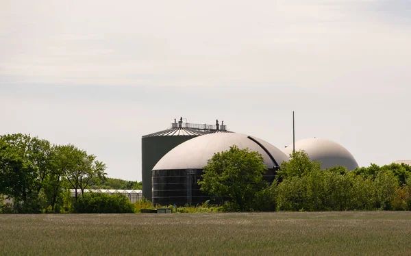 Centrale Biogaz Pour Production Électricité Énergie Pendant — Photo