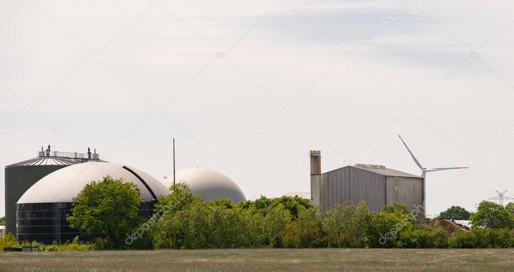 Biogas plant for power generation and energy generation during 