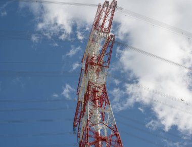 Hamburg yakınlarındaki Elbe 'de Avrupa' nın en yüksek elektrik direkleri, yüksek voltajlı direkleridir.