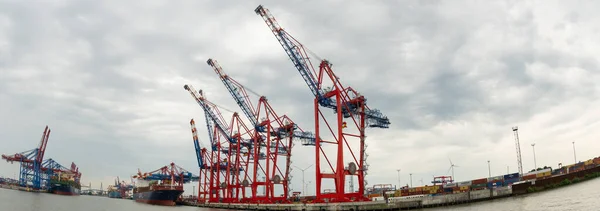 Containerterminal Eurogate Burchardkai Hamburg Laden Lossen Door Rederij Container Schiffe — Stockfoto